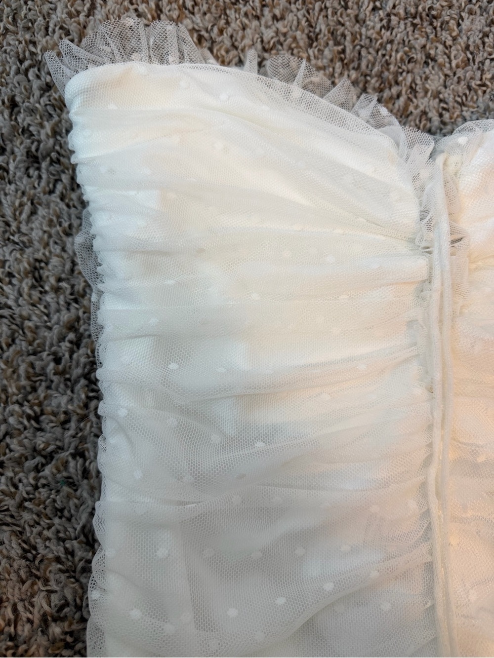 ⚡️NWT Princess Polly Ayesha Ivory Strapless Ruffled Tulle Mini Dress - Picture 2 of 6